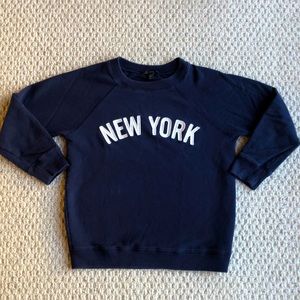 J. Crew New York navy & white sweatshirt
